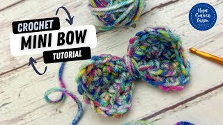 Easy Crochet Bow Tutorial | Hair Accessories | Scrap Yarn Project | Hope Corner Farm Crochet