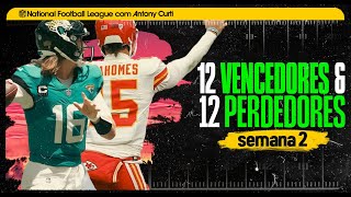 🏈 Lawrence, Mahomes: 12 VENCEDORES & 12 PERDEDORES da Semana 2 da NFL