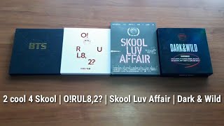 BTS Album Collection. 2cool 4 skool. O!RUL8,3?. Skool Luv Affair. Dark&Wild