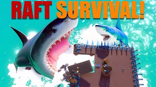 Raft Survival Against The Deadliest Sharks Known To Man!