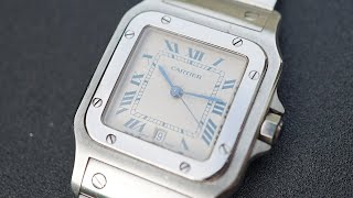 Cartier Santos Galbee Quartz ref 987901 - 1990's - all stainless steel