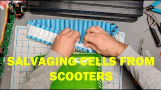 Salvaging cells from old scooter batteries