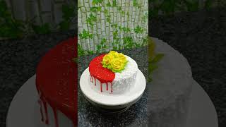 Strawberry cake design #shorts #shortvideo #ytshorts #cakedesign