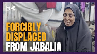 Displaced Palestinian families besieged and forced out of Jabalia by Israeli forces