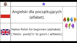 Angielski dla początkujących (alfabet). - Native Polish for beginners (alphabet).