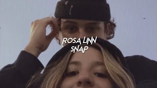 rosa linn-snap (sped up+lyrics+reverb) "snappin one,two where are you? you're still in my heart"