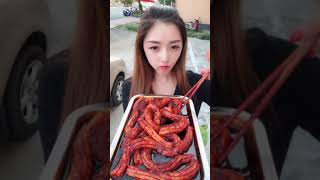 ASMR | China , eating fast  , china pork