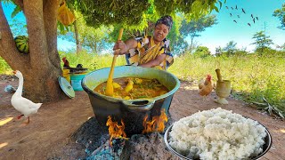 Experience The Flavors Of African Village Life #cooking Village food  |  Chicken Curry And Rice!