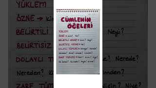 Cümlenin ögeleri #lgsnotları #lgs