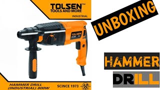 unboxing tolsen 79511 rotary hammer