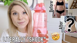 I drank a GALLON of WATER every day for a WEEK | weight loss + before & after results