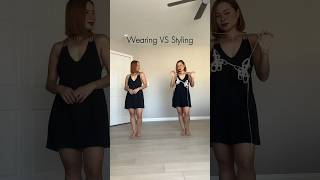 Wearing VS Styling -  Black Dress 🖤🖤🖤 #shorts