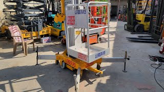 Leader AP-25 Vertical Mast Man Lift Test Inspection Video at Rafiq Brothers Yard in Karachi Pakiatan