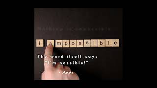 Turning Impossible into 'I'm Possible' #audreyhepburn #quotes #shorts