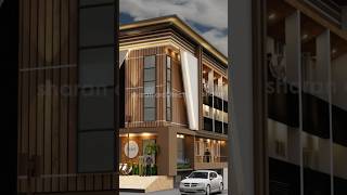 Commercial building Front elevation design l Lodge Building exterior design l #design #architecture