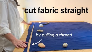 How to cut fabric straight ✂️