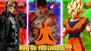 How do we decide our Fighting Game Characters? (Fighting Game Theory)