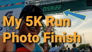 My 5K Race Photo Finish during the 1st Gatorade Manila Half Marathon by Runrio