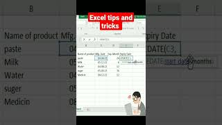 Edate Formula In Excel | Interview Questions | #exceltips #excelshorts #shortvideo #viralshorts