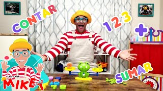 Mikey Counts & Adds | Spanish Vocabulary | Teaching Kids Spanish | Learn With Mikey