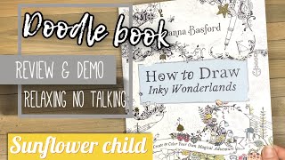 How to draw inky wonderlands book review and demo how to doodle flowers how to draw flowers