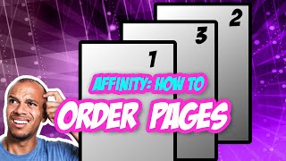 How to order pages in Affinity Designer when exporting to PDF