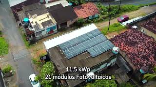 Usina fotovoltaica instalada na cidade de Camaragibe - PE.