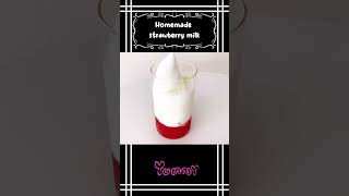 Homemade strawberry milk #shorts #strawberry