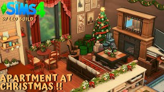 Family Apartment Ready for Christmas || Sims 4 Speed Build || No CC || No Mods