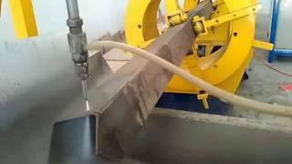 IWM waterjet pipe cutting machine 01-- cuts steel square tube