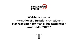 Internationella funktionsrättsdagen webbinarium