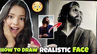 Ranbir Kapoor Face Drawing Tutorial 😱, How to draw realistic face, Animal movie  drawing ,part 3