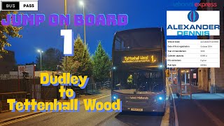 🚌🌳 Route 1 from Dudley to Tettenhall Wood | Journey Across Towns | Scenic Bus Ride 🚍