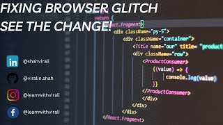 Tip of the day - Fixing Browser Glitch  See the Change!