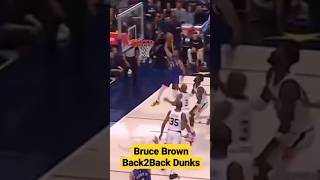 Bruce Brown with Back to Back Dunks 🔥 #youtubeshorts #shorts #nba #bruce #brown #denver #nuggets