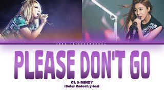 2NE1 (CL & Minzy) - 'Please Don't Go Lyrics' [Color Coded Lyrics / (Han | Rom | Eng)]