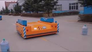 Drum material by AGV Robot with automatic guided vehicle