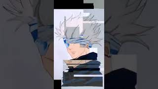 Gojo Satoru 🔥  a simple art! Jujutsu Kaisen. subscribe for more shorts!