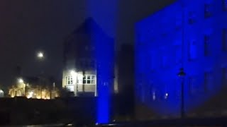 Mystery solved after huge blue light seen for miles in Yorkshire sky