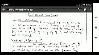 Third Normal Form 3NF: DBMS