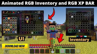 Animated RGB Inventory And RGB XP BAR Addon For Minecraft Pe | in Hindi | 2021