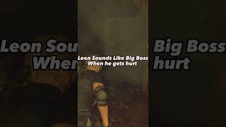 Leon sounds like Big Boss when he gets hurt in the Resident Evil 4 Remake