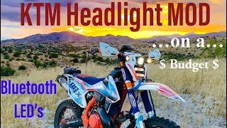 KTM 300 XC-W Headlight Mod on a Budget