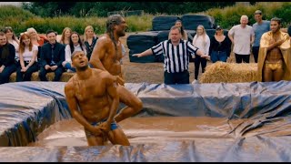 Kem Cetinay & Chris Hughes Take Part In Gravy Wrestling