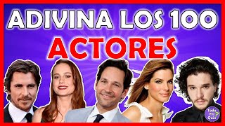 Adivina los "100 ACTORES" En 3 Segundos (PARTE 2) Test/Trivia/Quiz