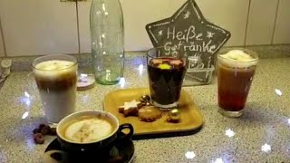 4 Winterliche alkoholfreie Heißgetränke - Wintercappuccino/ Marzipankaffee/Rooiboslatte/Kinderpunsch