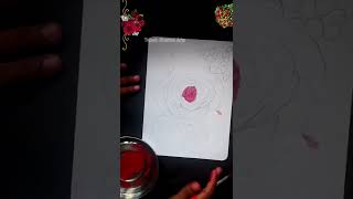 Drawing with Sindoor 🛑Tutorial #shorts