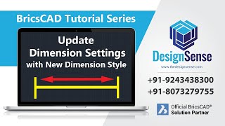 BricsCAD Tutorials: How to Update Dimension Settings with New Style Properties in BricsCAD Software