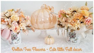 COFFEE CUP DECORATIVE FALL DECOR | DOLLAR TREE FLOWERS | QUICK-EASY DIY | FALL IDEAS 2018