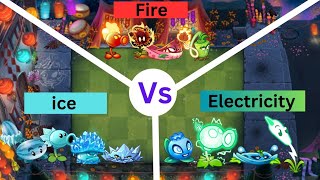 PVZ2 BATTLE || TEAM FIRE VS TEAM ICE VS TEAM ELECTRICITY WHO IS OP!!!!